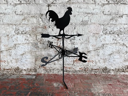 pressed steel cockerel weather vane